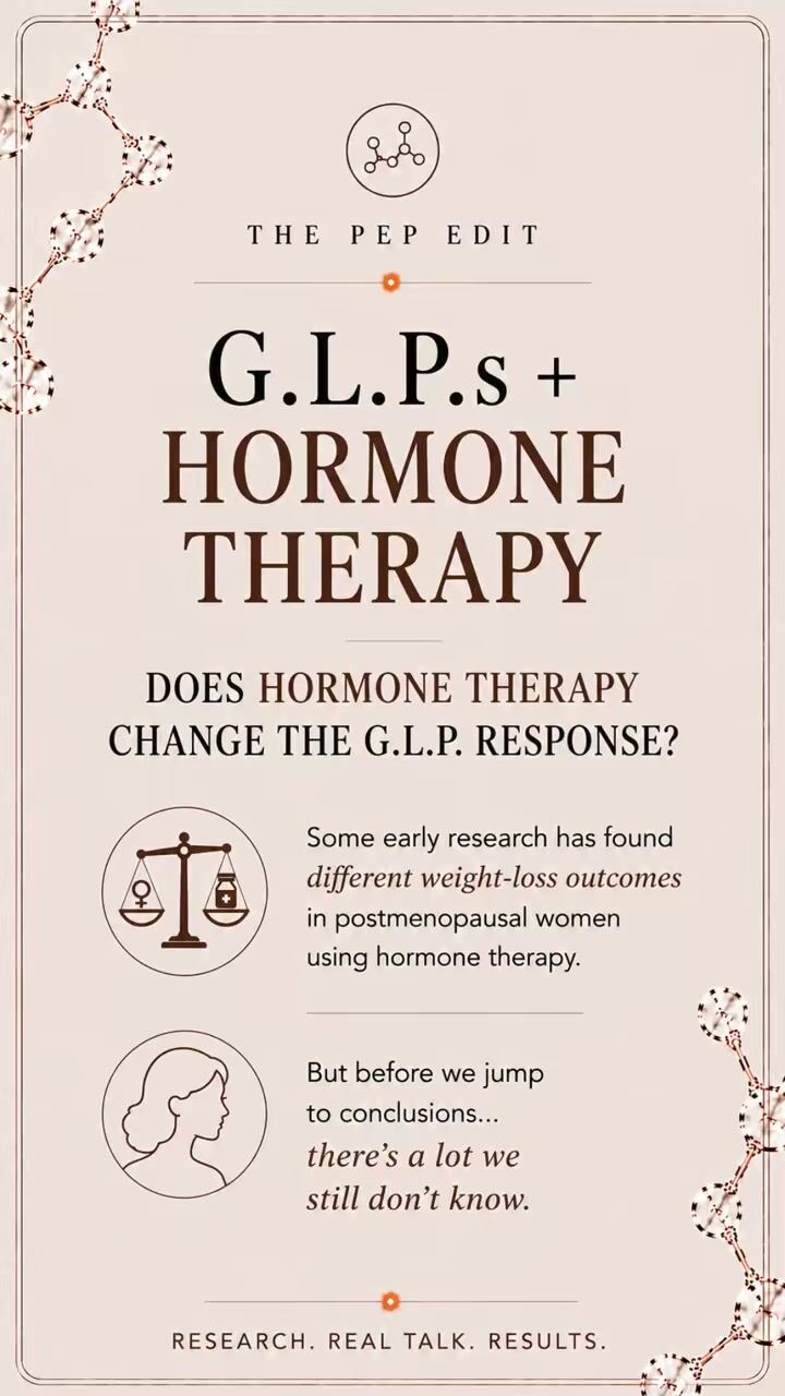 GLPs, menopause, and what we actually know card from The Pep Edit